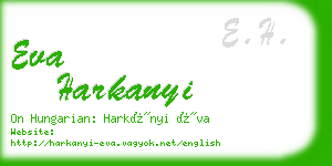 eva harkanyi business card